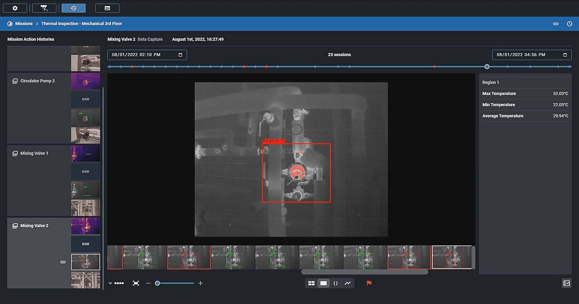 A thermal anomaly displayed in Orbit